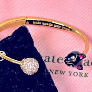 🆕 Kate Spade House Cat Pave Hinge Cuff Bracelet